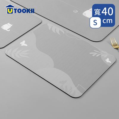 UTOOKII - 矽藻土桌面吸水墊-S-翩翩蝶影