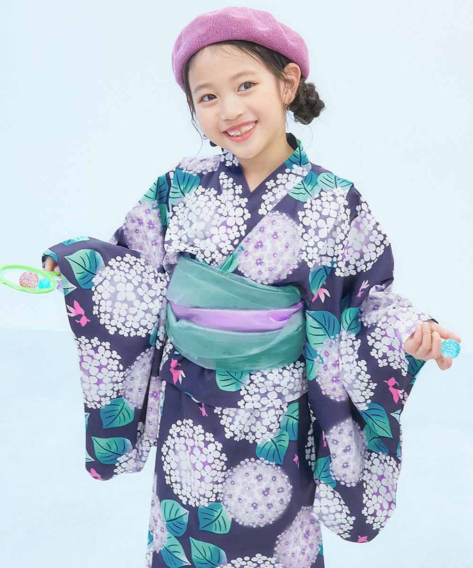 日本 devirock - 純棉 2way穿搭華麗浴衣洋裝(4件組)-夏季煙火-粉紅