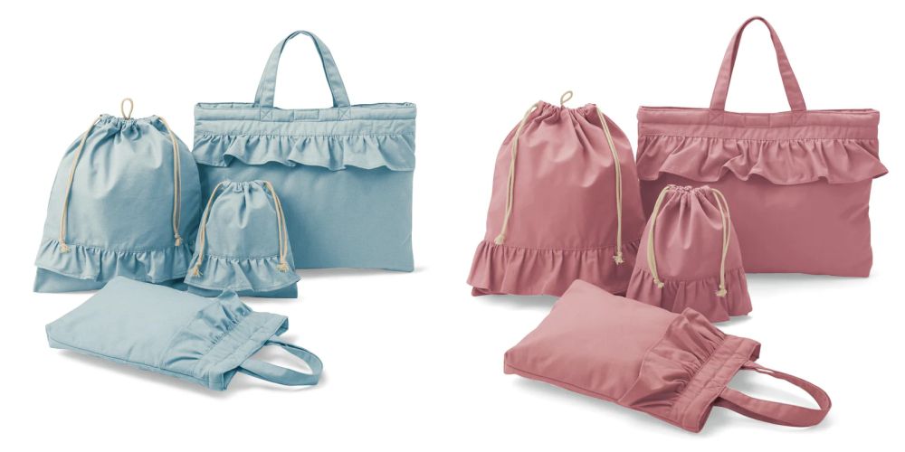 日本千趣會 - 多功能上學提袋4件組-芥末黃