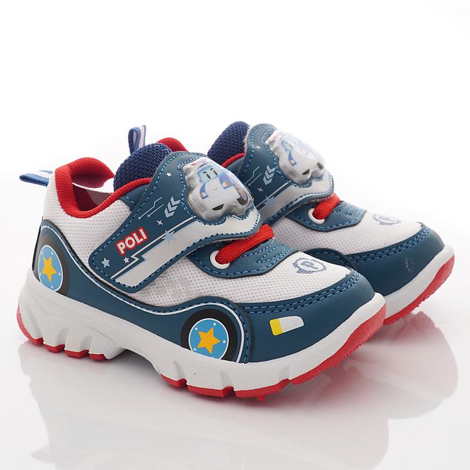 台灣製波力電燈運動童鞋(中小童段)-運動鞋-藍