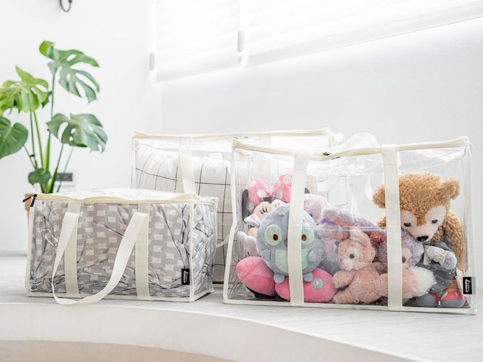 HARUhonpo 小晴天本舖 - 寶可樂收袋-闊口睡袋袋-月球灰(透明) (S)