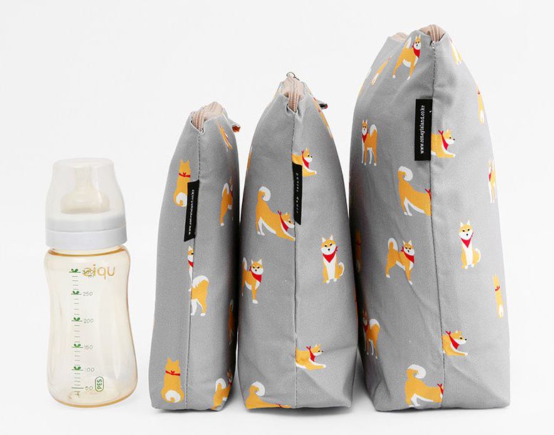 韓國 Coney Island - 防水多功能收納袋-領巾柴犬