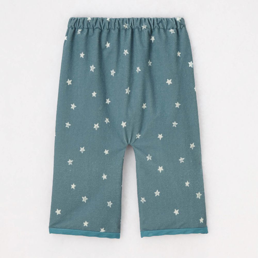 日本千趣會 - 防尿床防水隔尿睡褲-滿版星星-灰藍