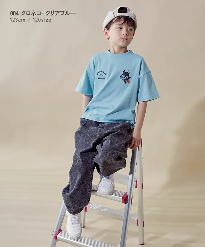 日本 devirock - 100%棉 帥氣印花短袖上衣-地球老虎-黑