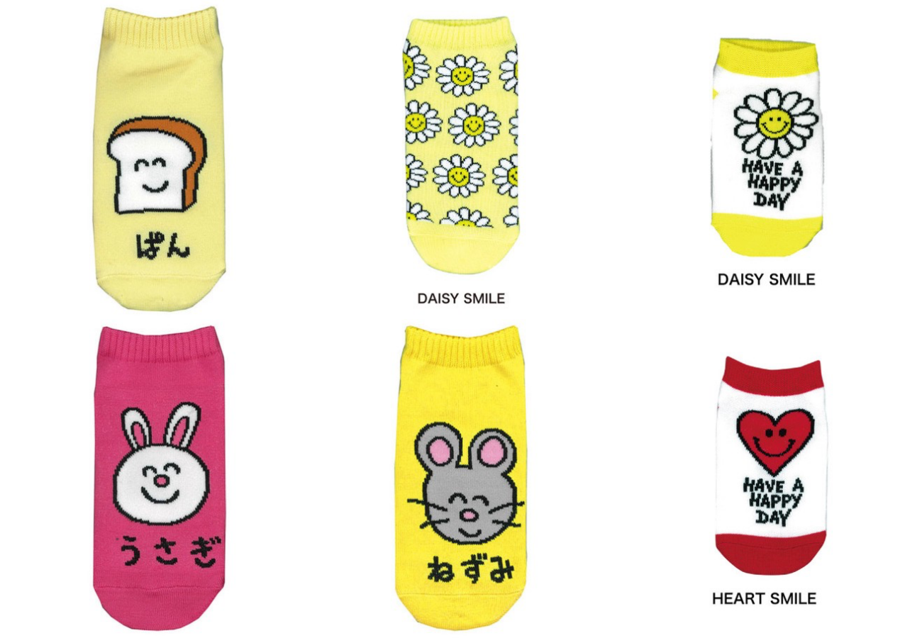 日本 OKUTANI - 童趣日文插畫短襪-炸蝦 (23-25cm)