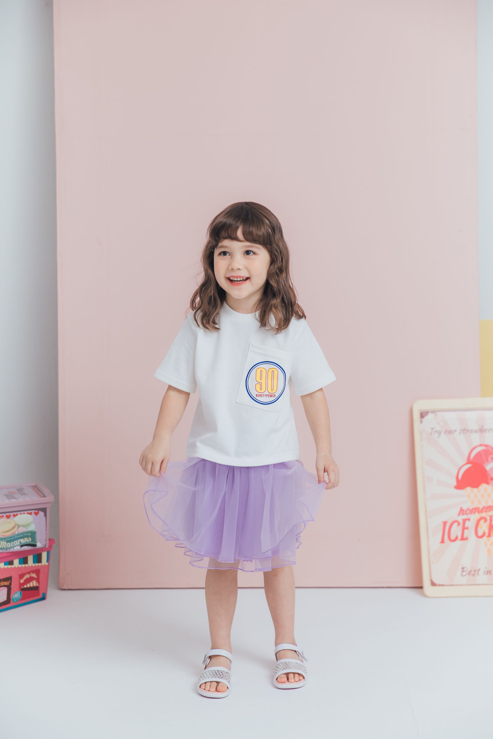 Peachy - 北鼻款*獨家訂製綿柔空氣紗裙-短裙款-薰衣草紫