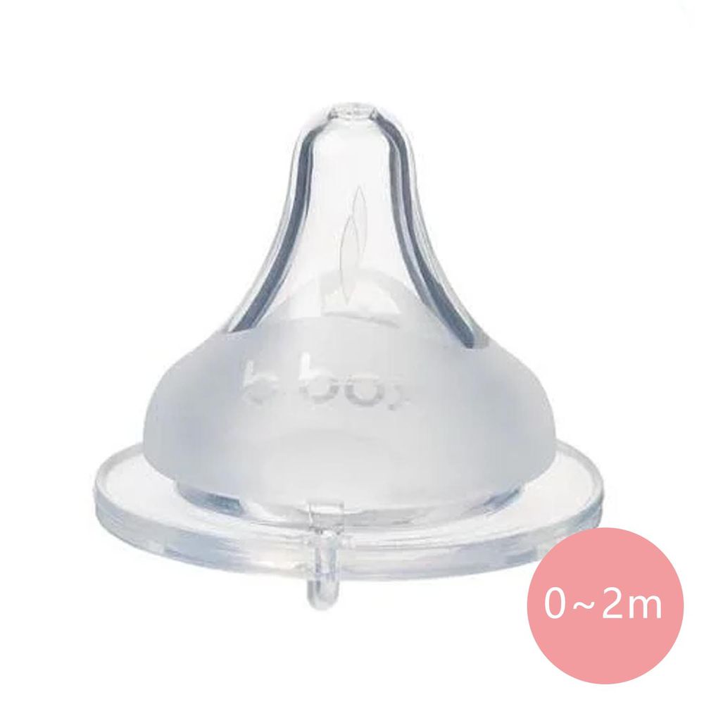 澳洲 b.box - PPSU 嬰兒寬口圓孔奶瓶替換奶嘴(2入)-0~2個月