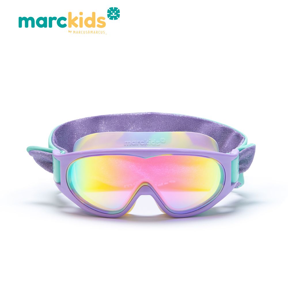 Marckids兒童頭帶式造型大框泳鏡-喵咪美人魚