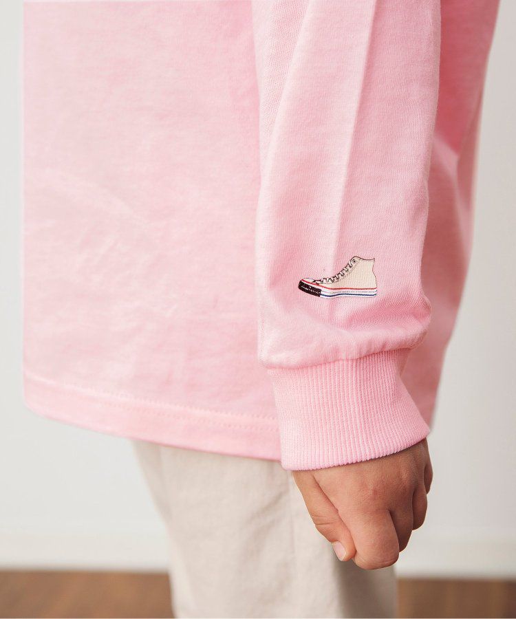 日本 BREEZE - CONVERSE聯名 印花長袖上衣-粉紅