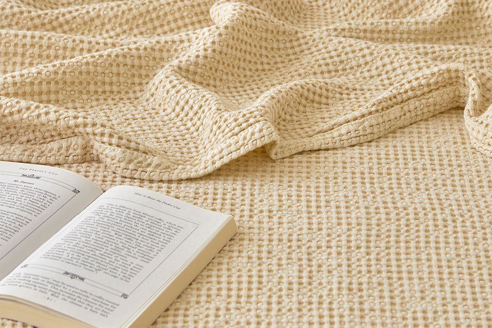 韓國 Maatila - 天絲莫代爾鬆餅被毯-奶油