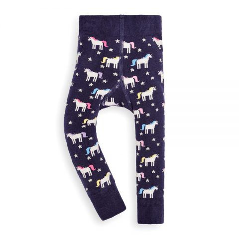 英國 JoJo Maman BeBe - 嬰幼兒內搭褲/保暖襪-滿版獨角獸