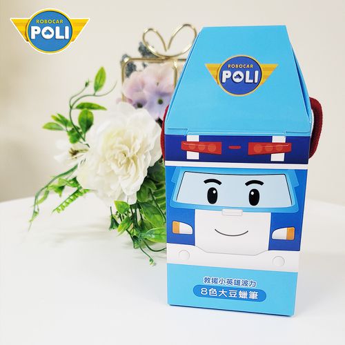 Robocar Poli 波力 救援小英雄 8色 大豆蠟筆