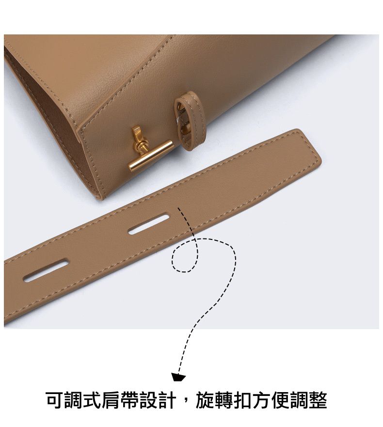 真皮大容量水桶包(加寬背帶)-棕色 (26x25.5x10.5cm)