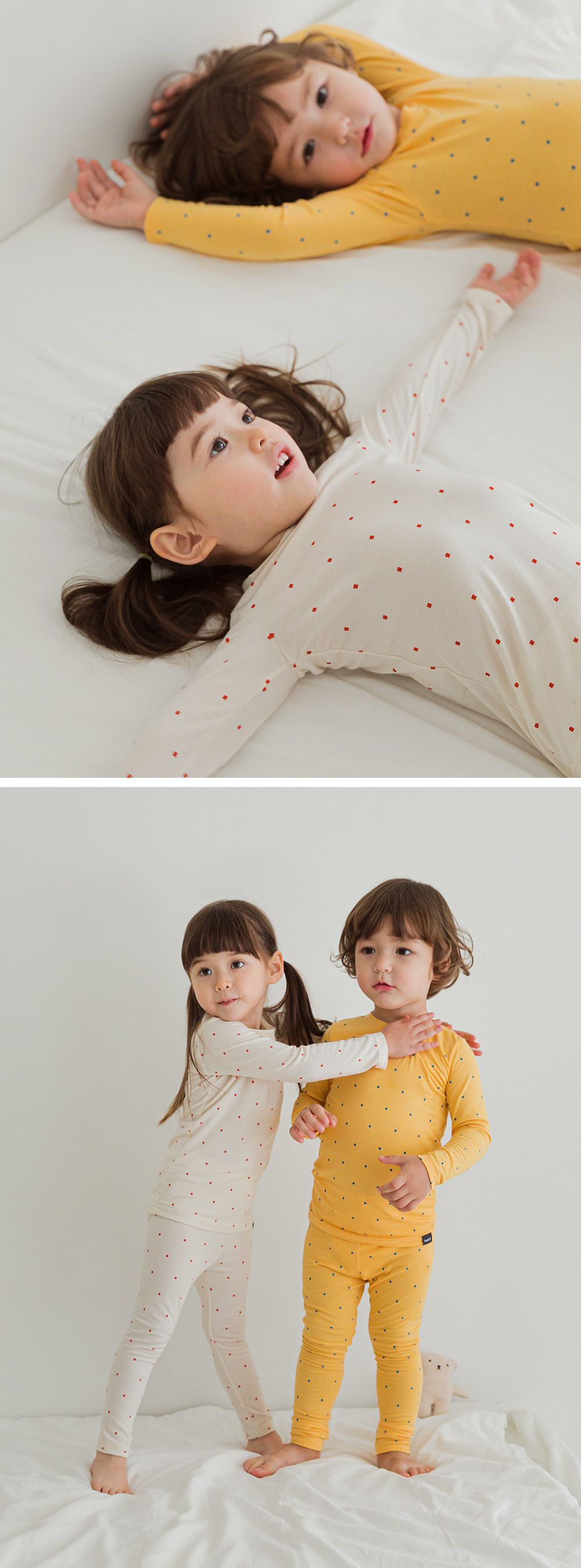 韓國 Cordi-i - 德國Viloft天然纖維保暖衣套裝-點點-可可