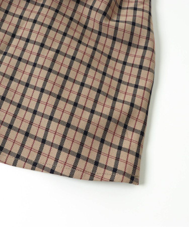 日本 apres les cours - 奢華感2WAY前後穿扇貝邊背心裙-卡其格紋