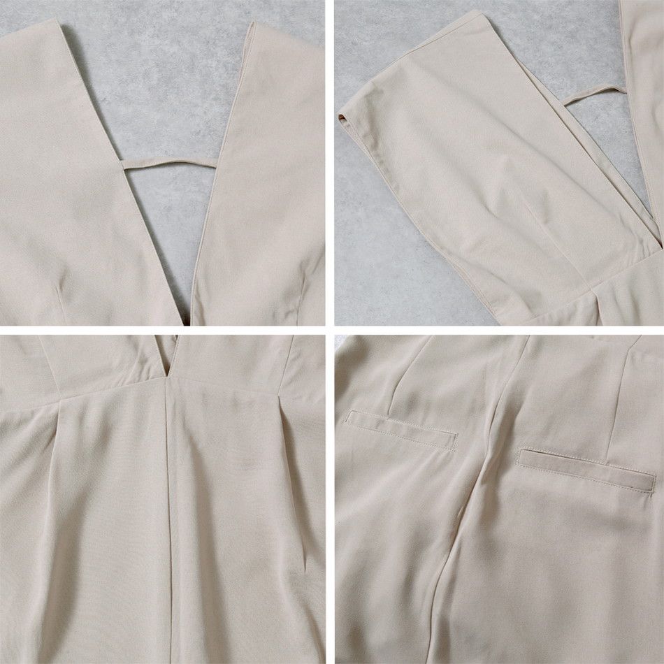 日本 Rejoule - 時尚落肩收腰吊帶褲-優雅黑