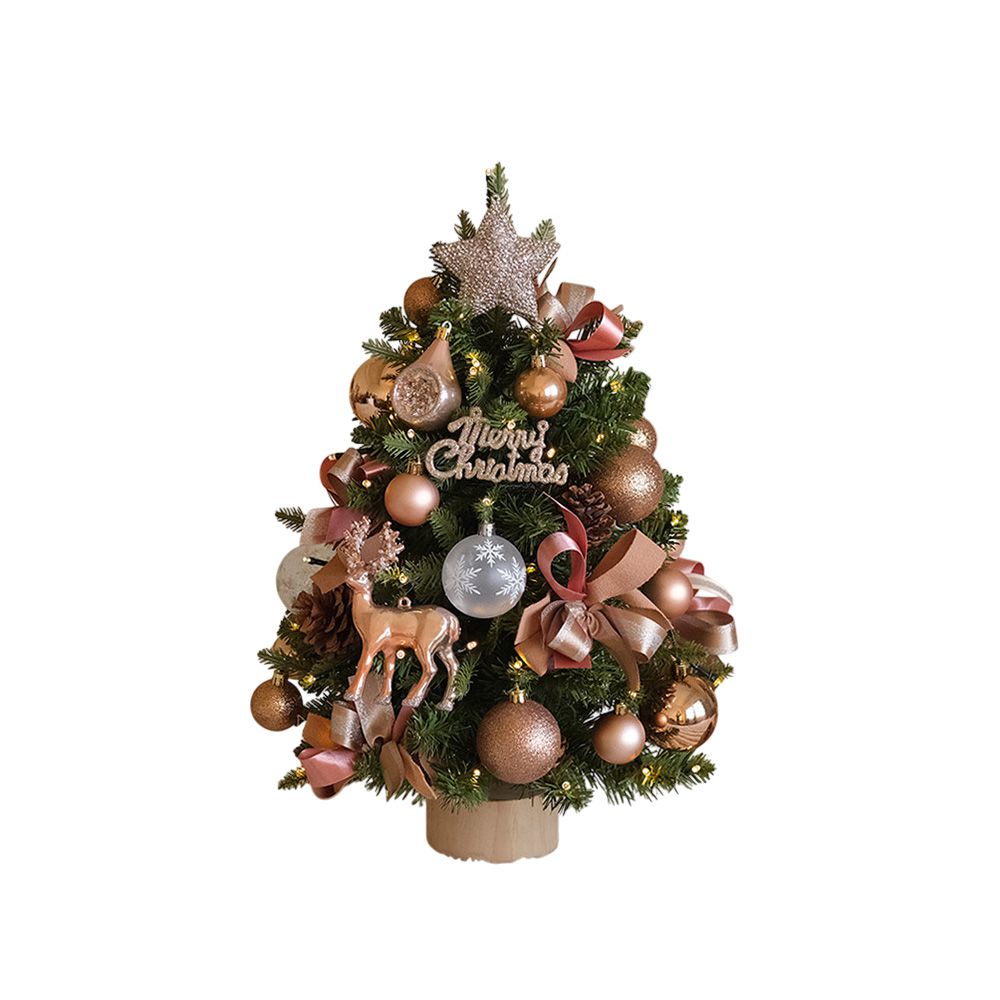 小型裝飾聖誕樹-香檳麋鹿 (45cm)