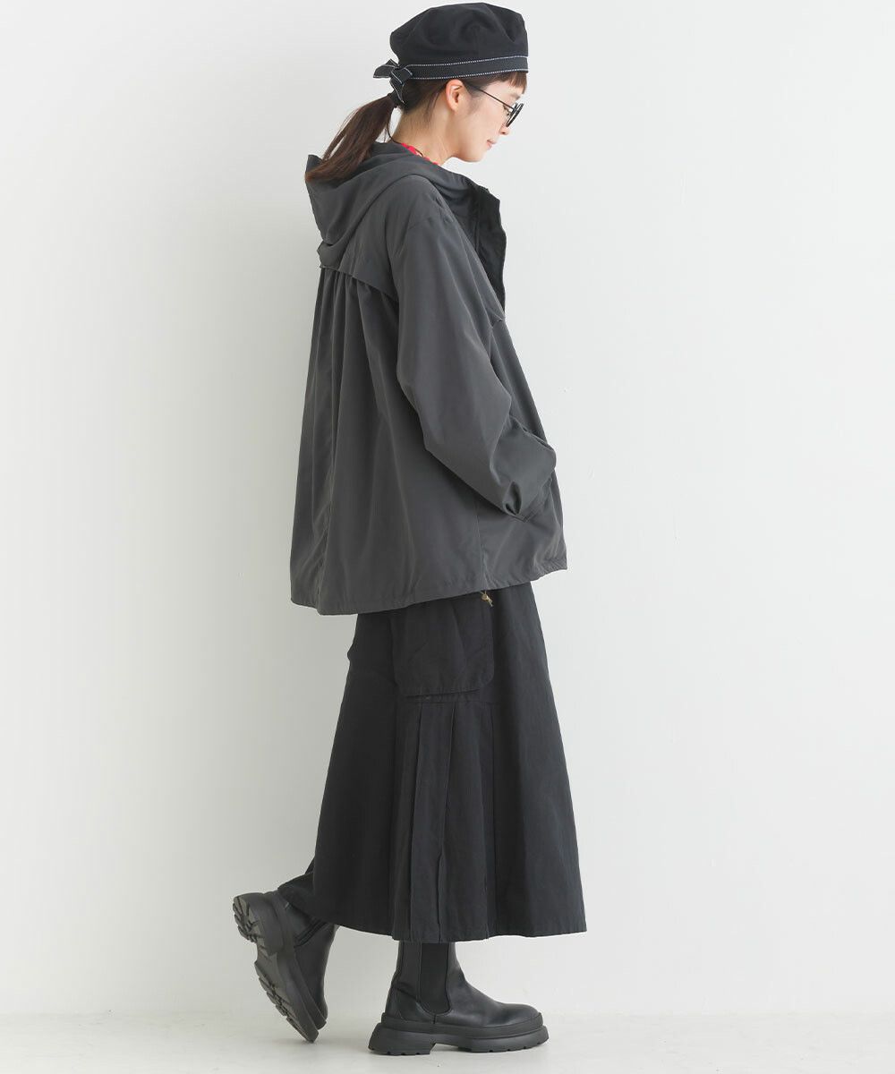 日本女裝代購 - 休閒風側口袋工裝裙-焦糖橘