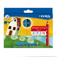 德國LYRA - Groove(3合1)胖胖三角洞洞筆(12色)-3歲以上