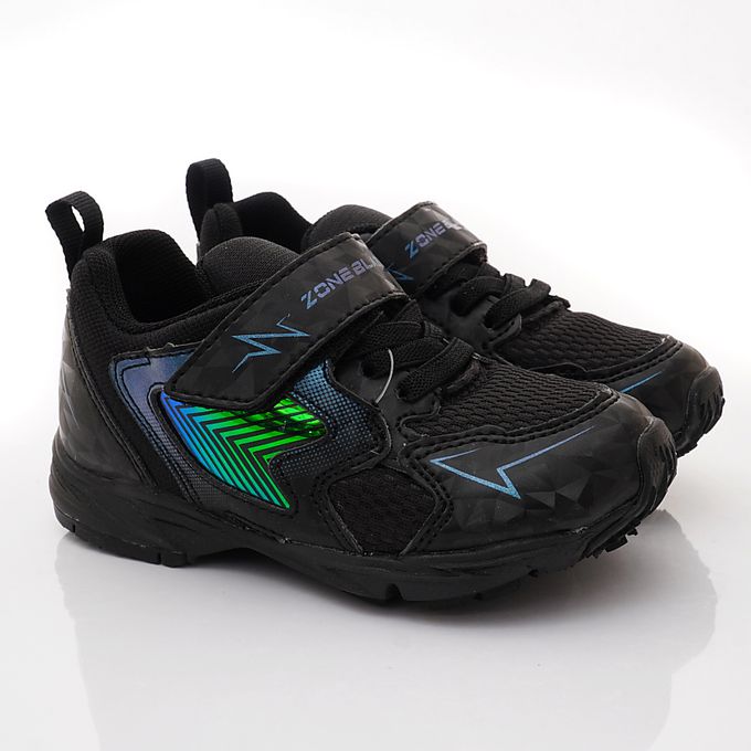 Moonstar日本月星 - 月星閃電電燈競速童鞋-ZB11126黑(中小童段)-機能運動鞋-黑