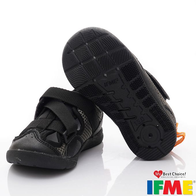 日本IFME - 護趾運動水涼鞋-IF20-332513黑(小童段)-水涼鞋-黑