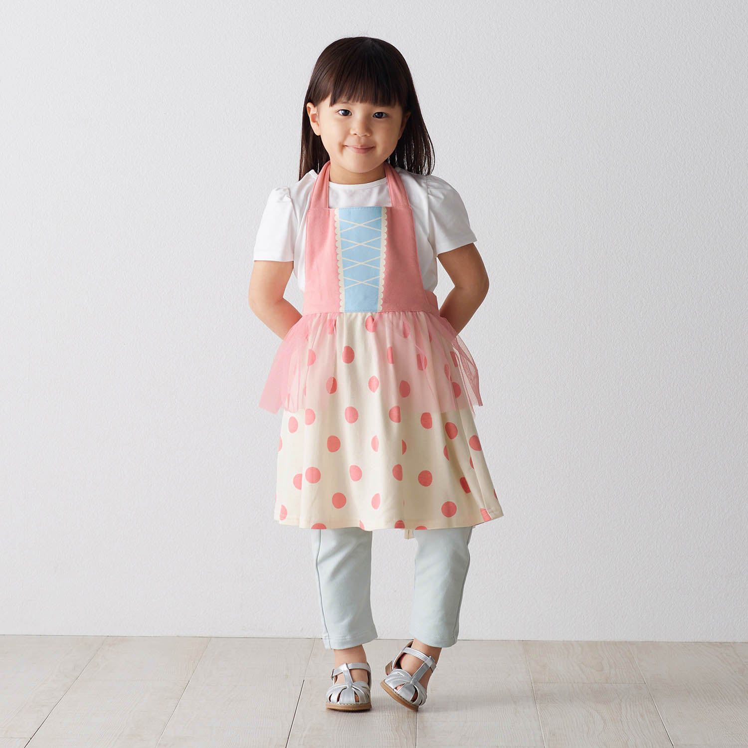 日本千趣會 - 公主圍裙式洋裝-卡通人物仙度瑞拉-水藍