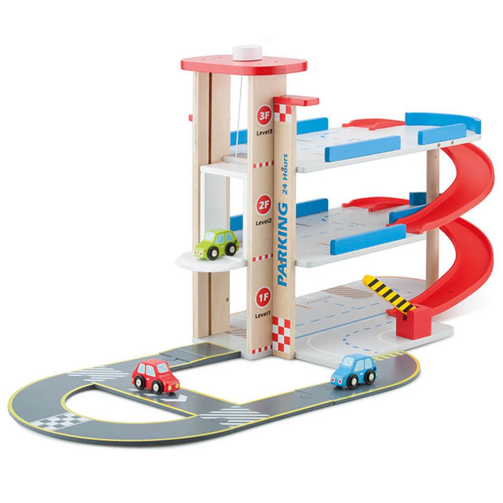 荷蘭 New Classic Toys - 【獨家優惠價】木製立體停車場玩具