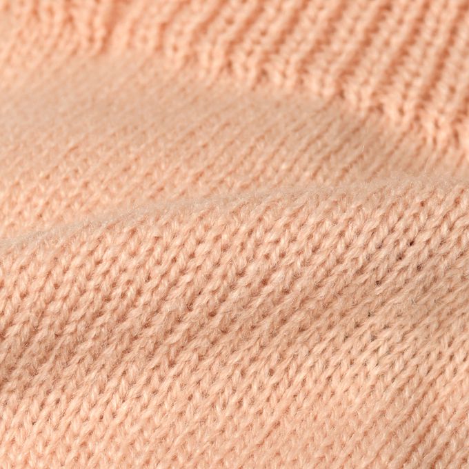 akachan honpo - 針織帽-水果刺繡-粉紅色