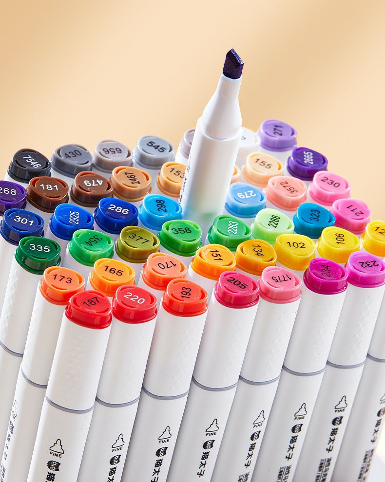 雙頭油性彩繪筆/彩色筆24色-17x11x11cm-適合7歲以上使用