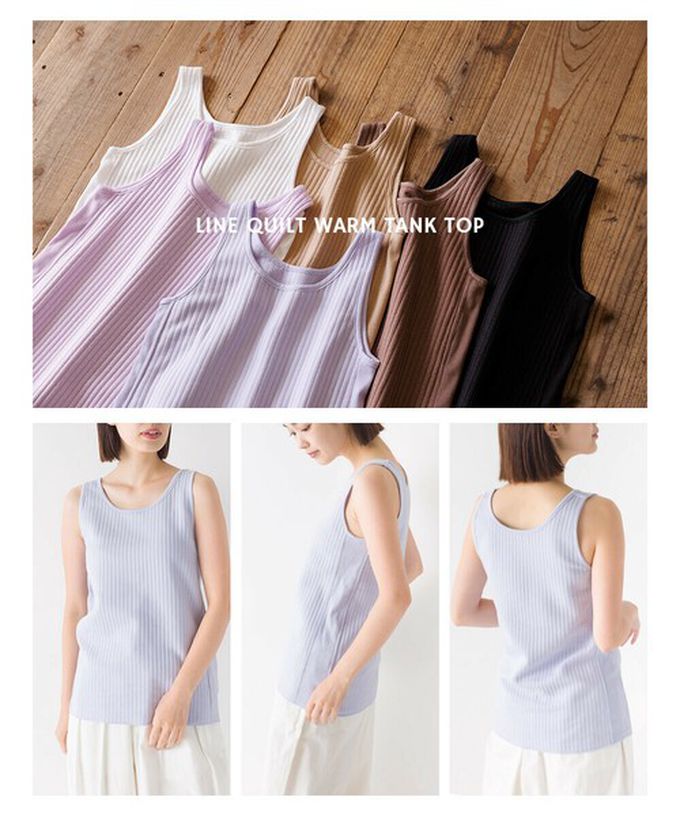 日本 OMNES - 直羅紋圓領無袖背心/內搭-卡其