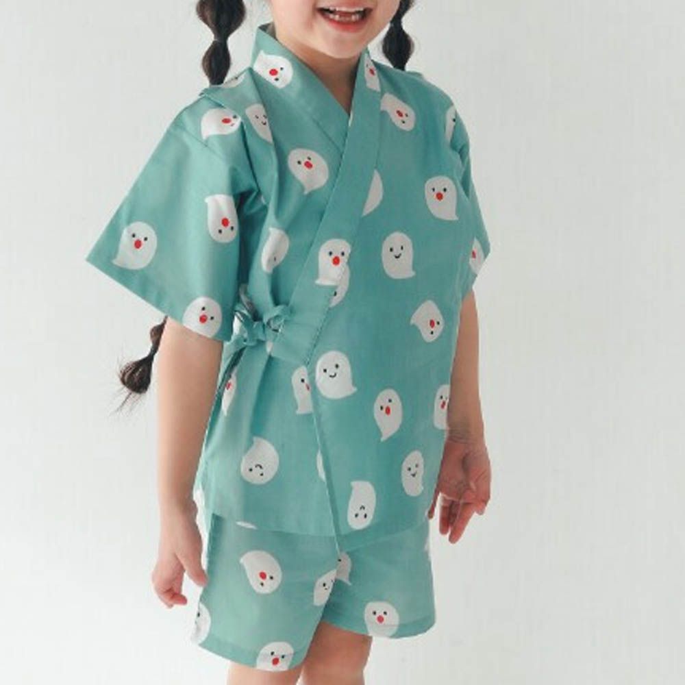 nicohrat夏季限定甚平套裝-幽靈-藍