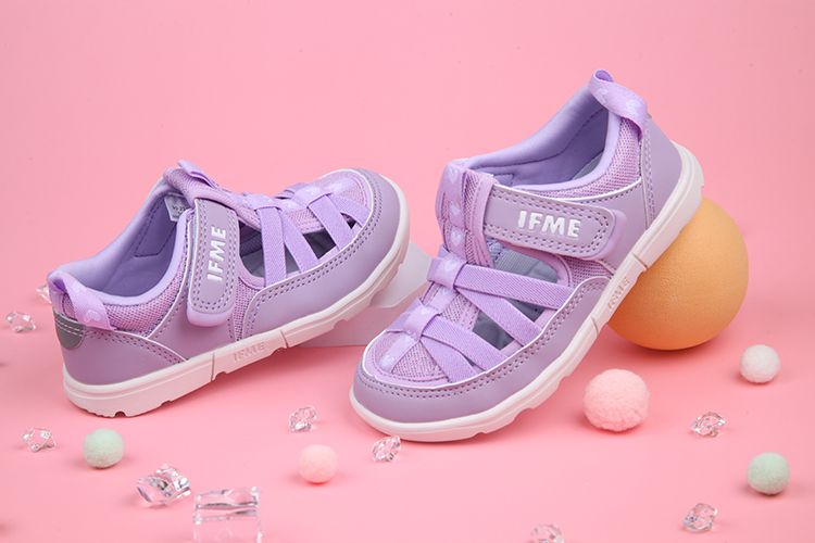 日本IFME - 元氣淺紫兒童機能水涼鞋-紫色