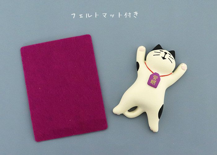 日本 Decole - 可愛安眠御守小擺飾-胖橘貓 (3.7x5.8x1.5cm)