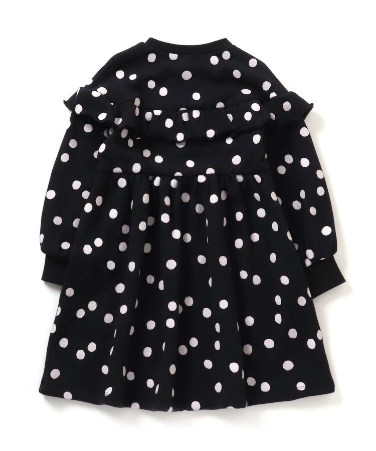 日本 apres les cours - [推薦]內刷毛溫暖荷葉長袖洋裝-丹寧-海軍藍