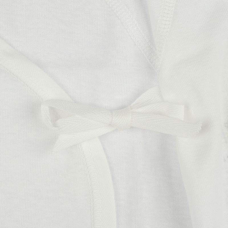 akachan honpo - 新生兒長袖內衣6件組-按扣 牛奶罐-米白色 (肚衣:50cm蝴蝶裝:50~60cm)