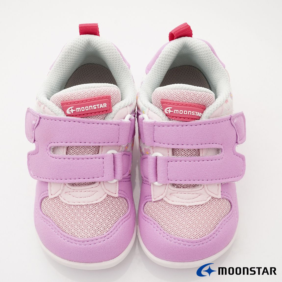 Moonstar日本月星 - HI系列寶寶學步穩健款(寶寶段)-學步鞋-粉花