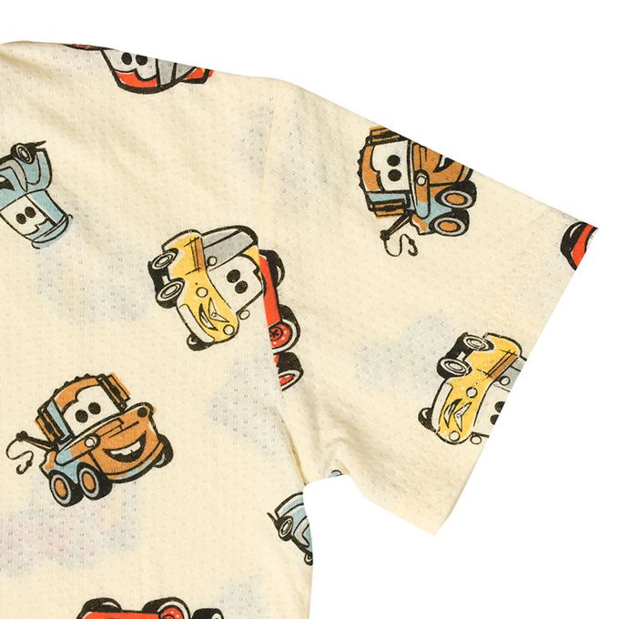 akachan honpo - 短袖家居服-汽車總動員-米白色 (100cm)