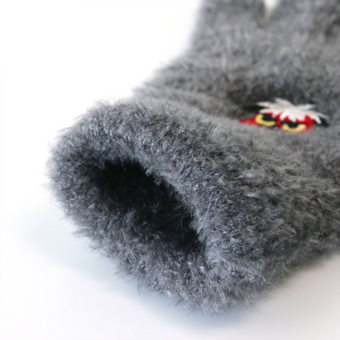 日本 TOMO - 大人可觸控短絨保暖手套-不倒翁-淺米