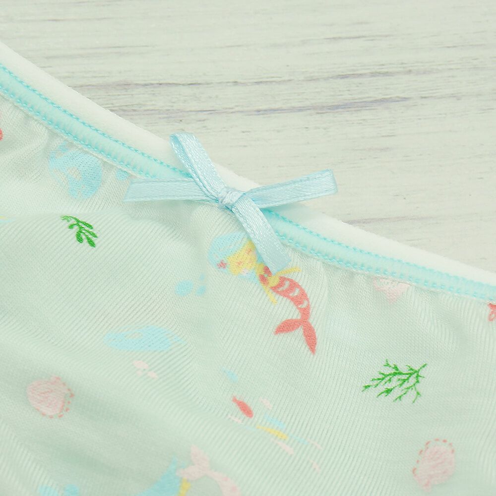 Annypepe - 女童95%天絲美人魚三角褲-水色 (100-150cm)