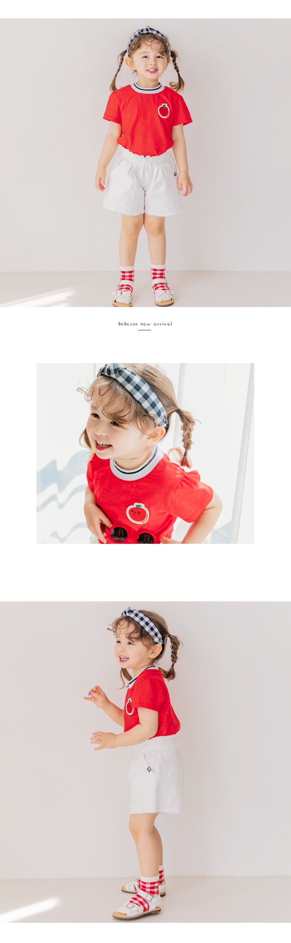 韓國 Bebezoo - 刺繡番茄T