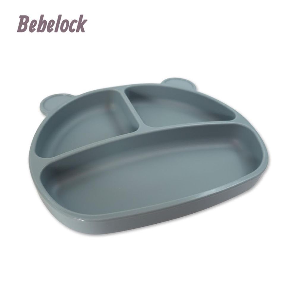 韓國BeBeLock - 吸附型重磅餐盤-夜月灰
