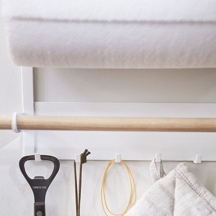 磁吸式冰箱側壁三層收納置物架-白色