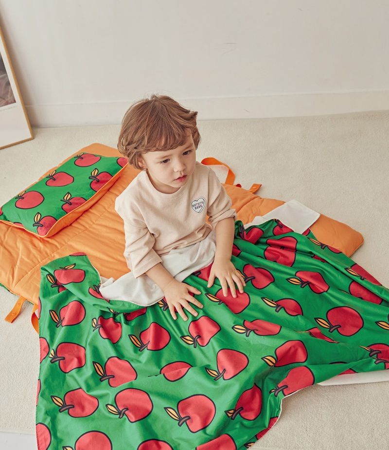 韓國 Rototobebe 4cm厚棉雙面睡袋 綠色蘋果