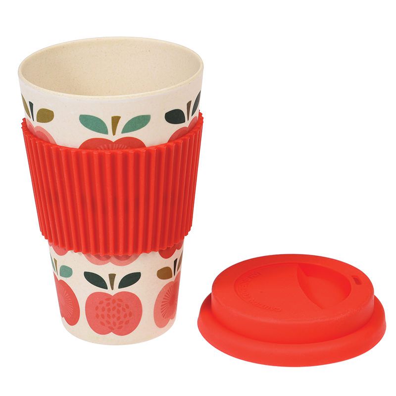 英國 Rex London - 環保竹纖維咖啡杯/外出杯 (400ml)-紅蘋果