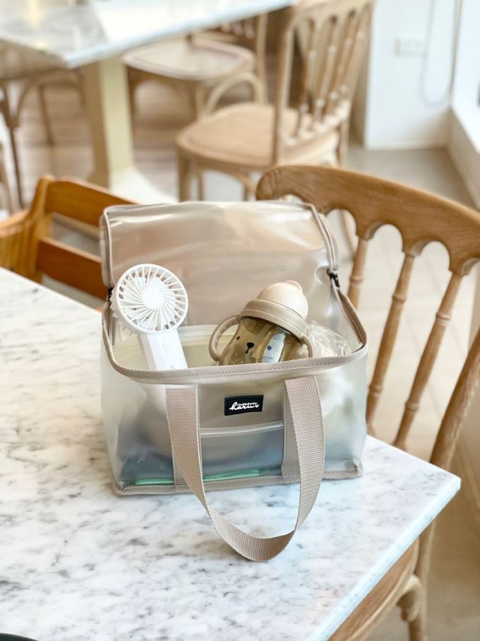 HARUhonpo 小晴天本舖 - 寶可樂收袋-好提便當袋-月球灰(透明)-M