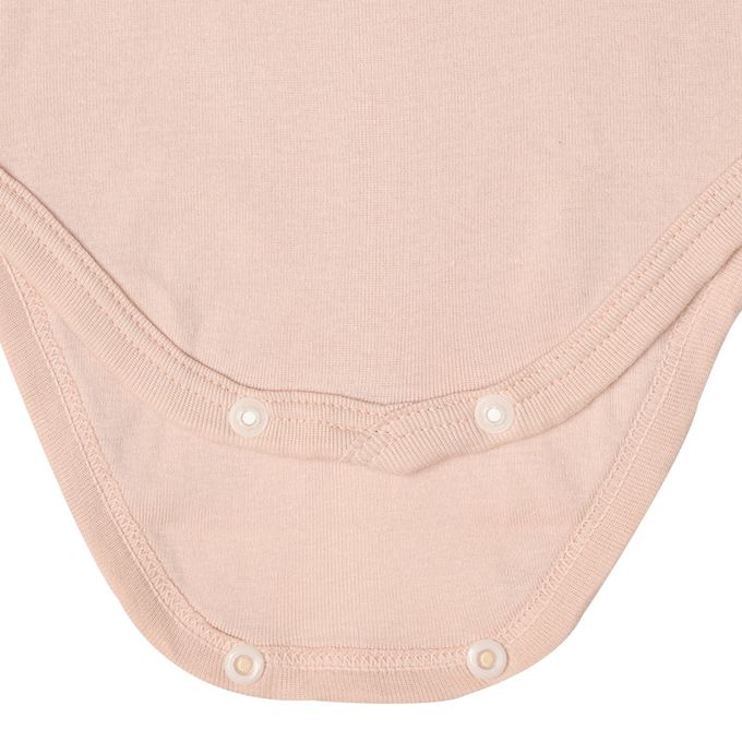 akachan honpo - 短袖有機包屁衣2件組-套頭式-粉紅色