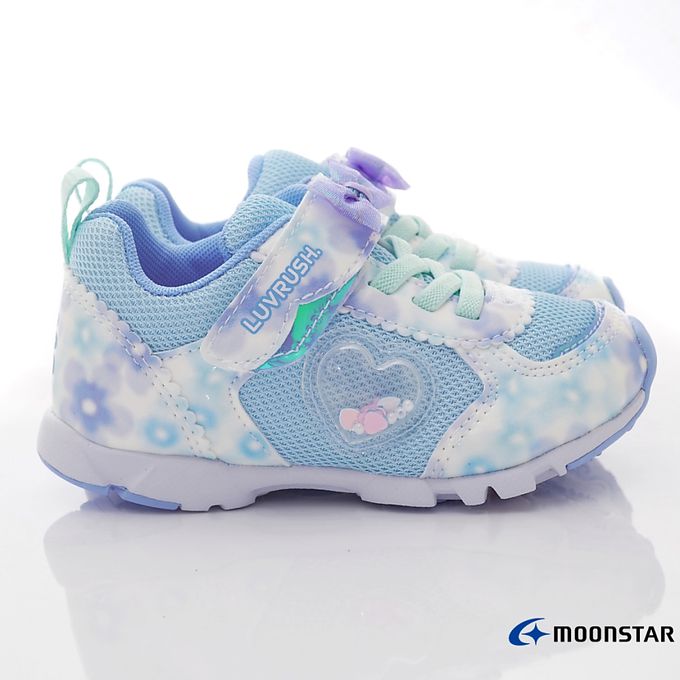 Moonstar日本月星 - 月星LV系列甜心運動款(中大童段)-運動鞋-淺藍