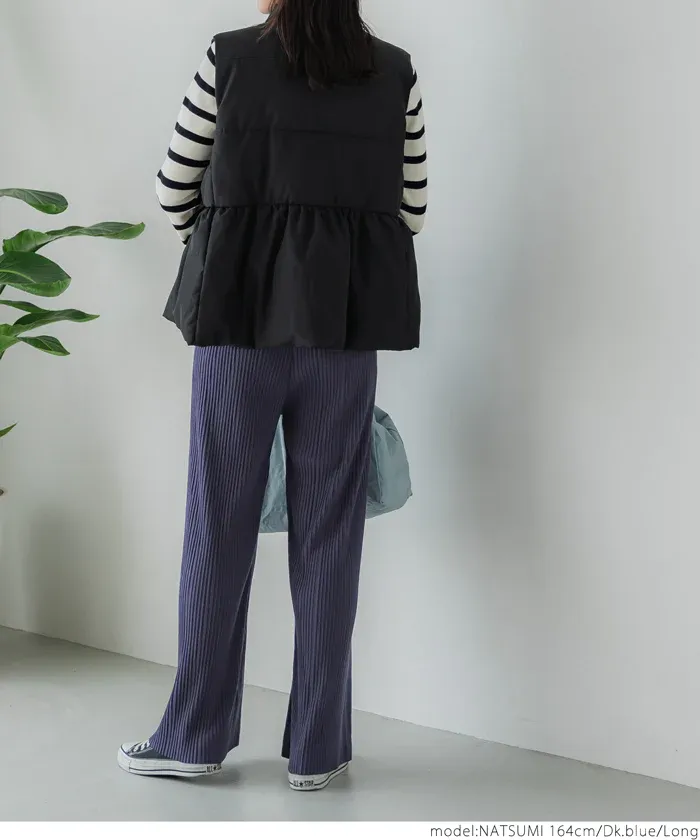 日本 COCA - [可剪裁] 垂墜感修身細摺長褲-灰杏