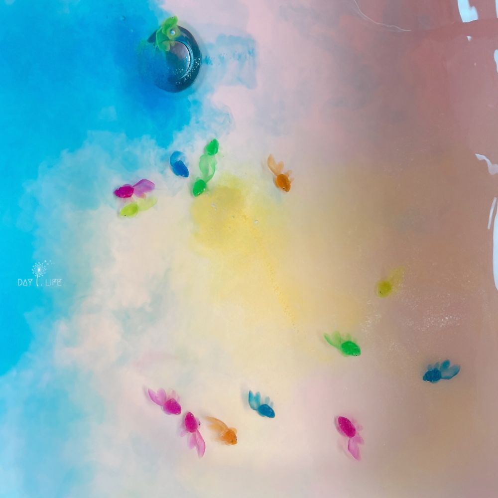 玩玩 Play - 彩色長尾果凍金魚組 (魚身長約4cm、撈網：小圓直徑7CM 長度30CM)-魚一組約20隻、撈網 1支