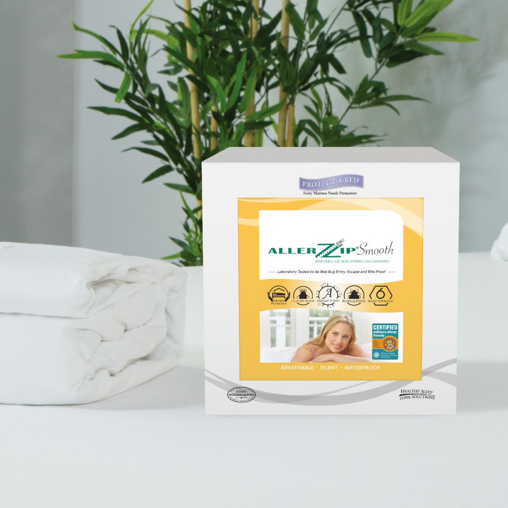 美國寢之堡 - 全密封拉鍊式防螨床墊套（全包式保潔墊）-白 (單人-105x190x25cm)